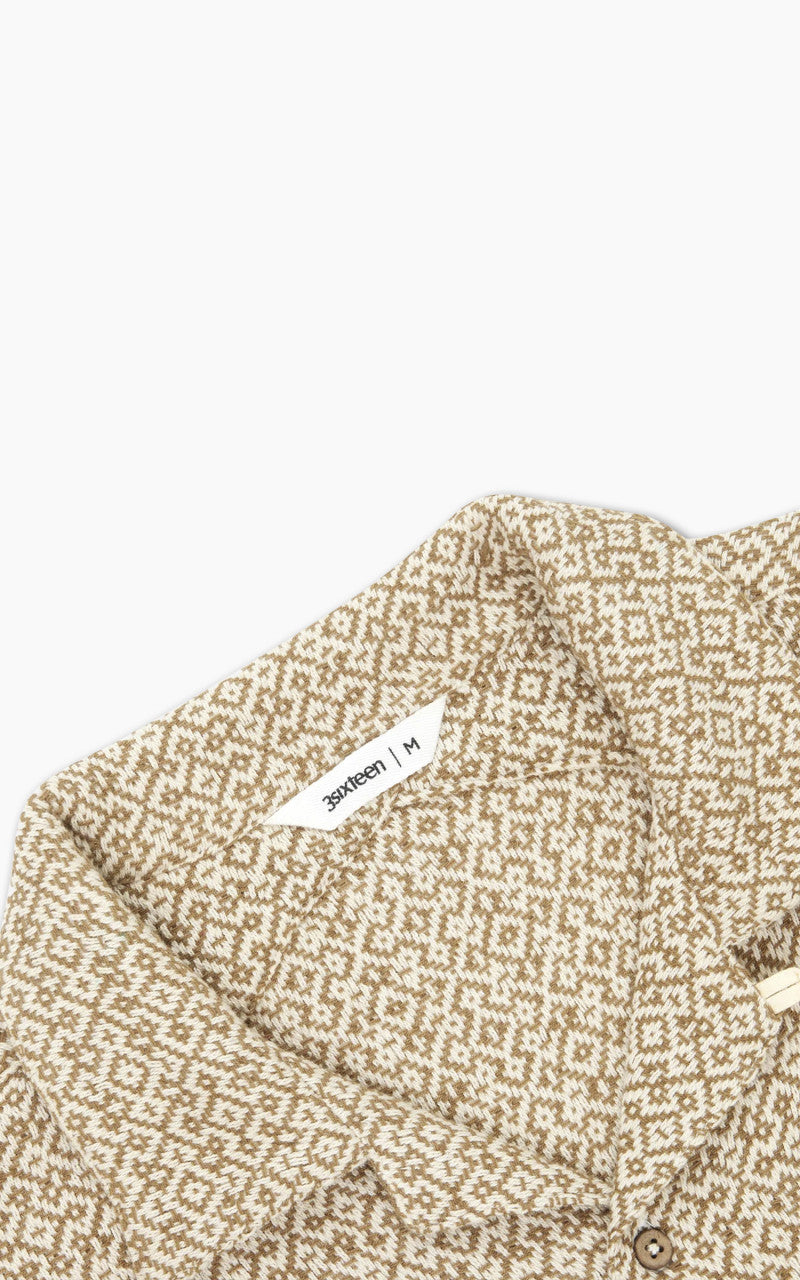 3sixteen Vacation Shirt Nutmeg Maze Jacquard