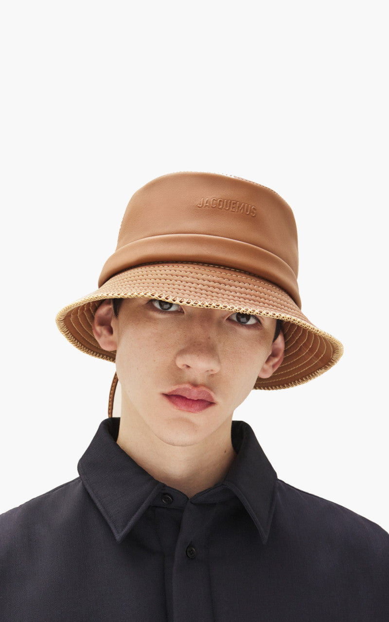 Jacquemus Le Bob Mentalo Bucket Hat Dark Beige