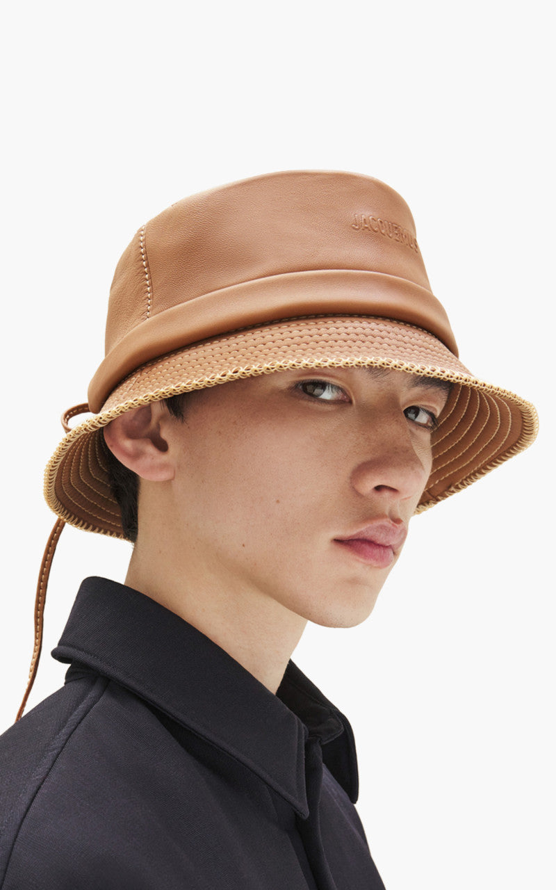 Jacquemus Le Bob Mentalo Bucket Hat Dark Beige