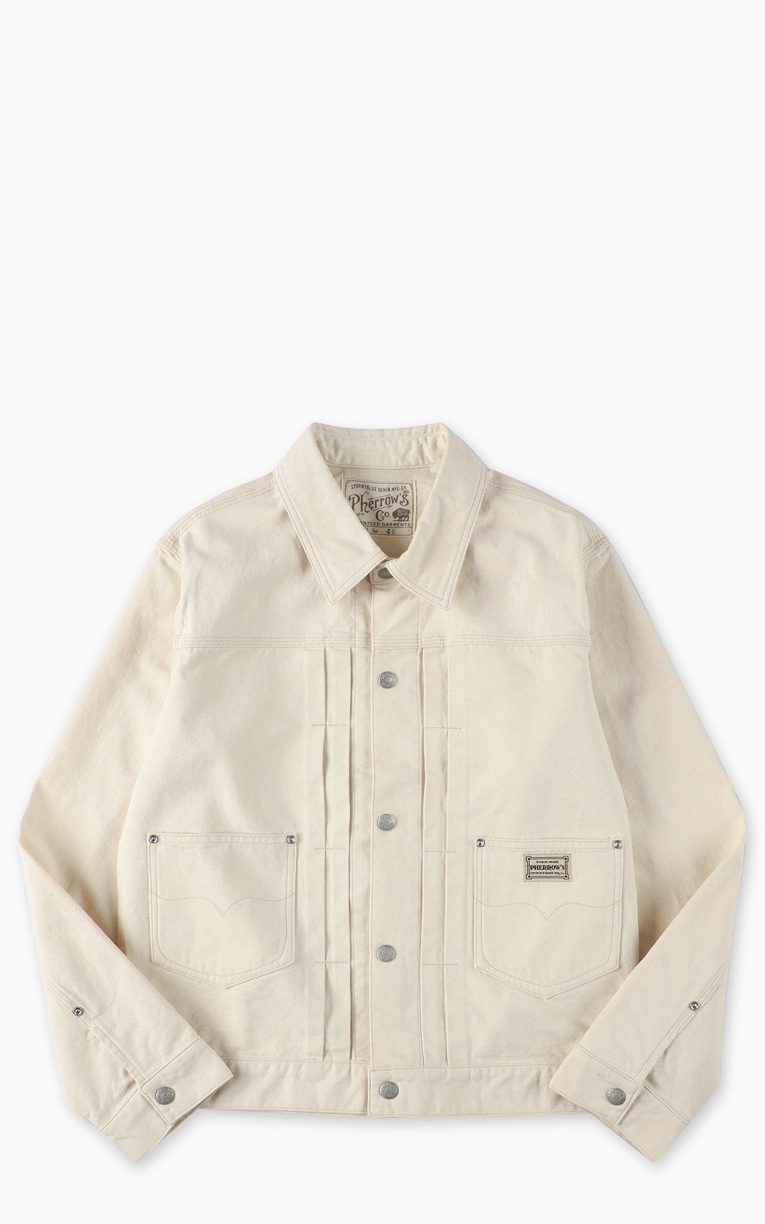 Pherrow's 222WJ Cotton Duck Work Jacket Natural