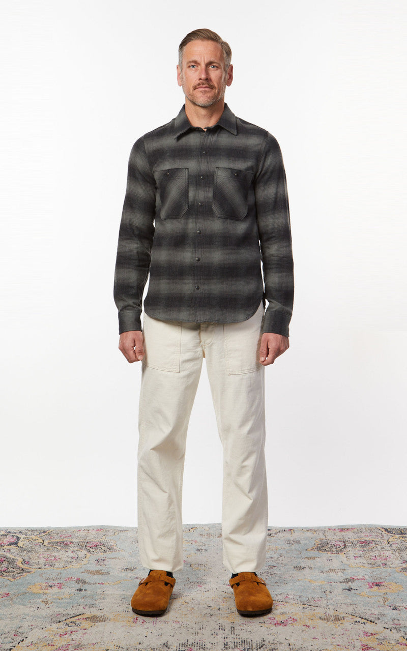 Rogue Territory BM Shirt Grey Brushed Plaid