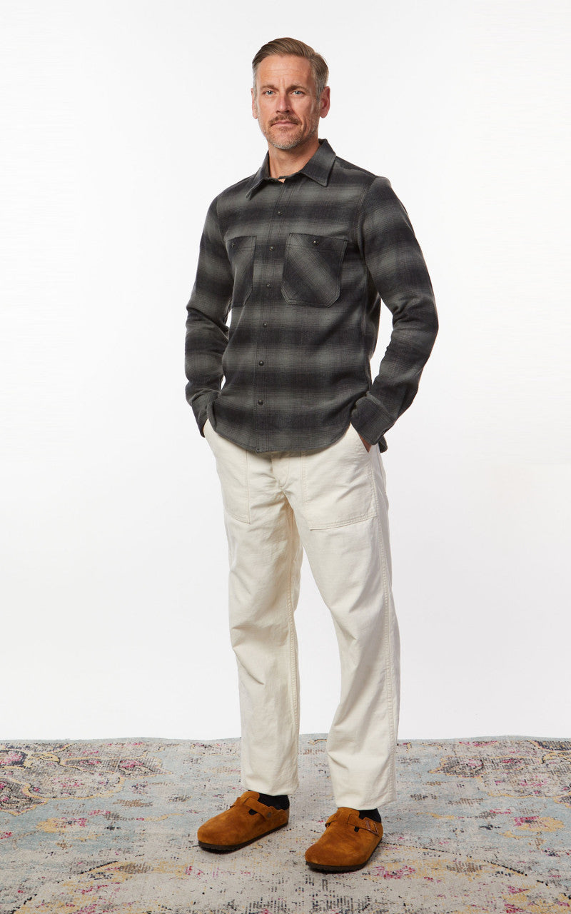 Rogue Territory BM Shirt Grey Brushed Plaid