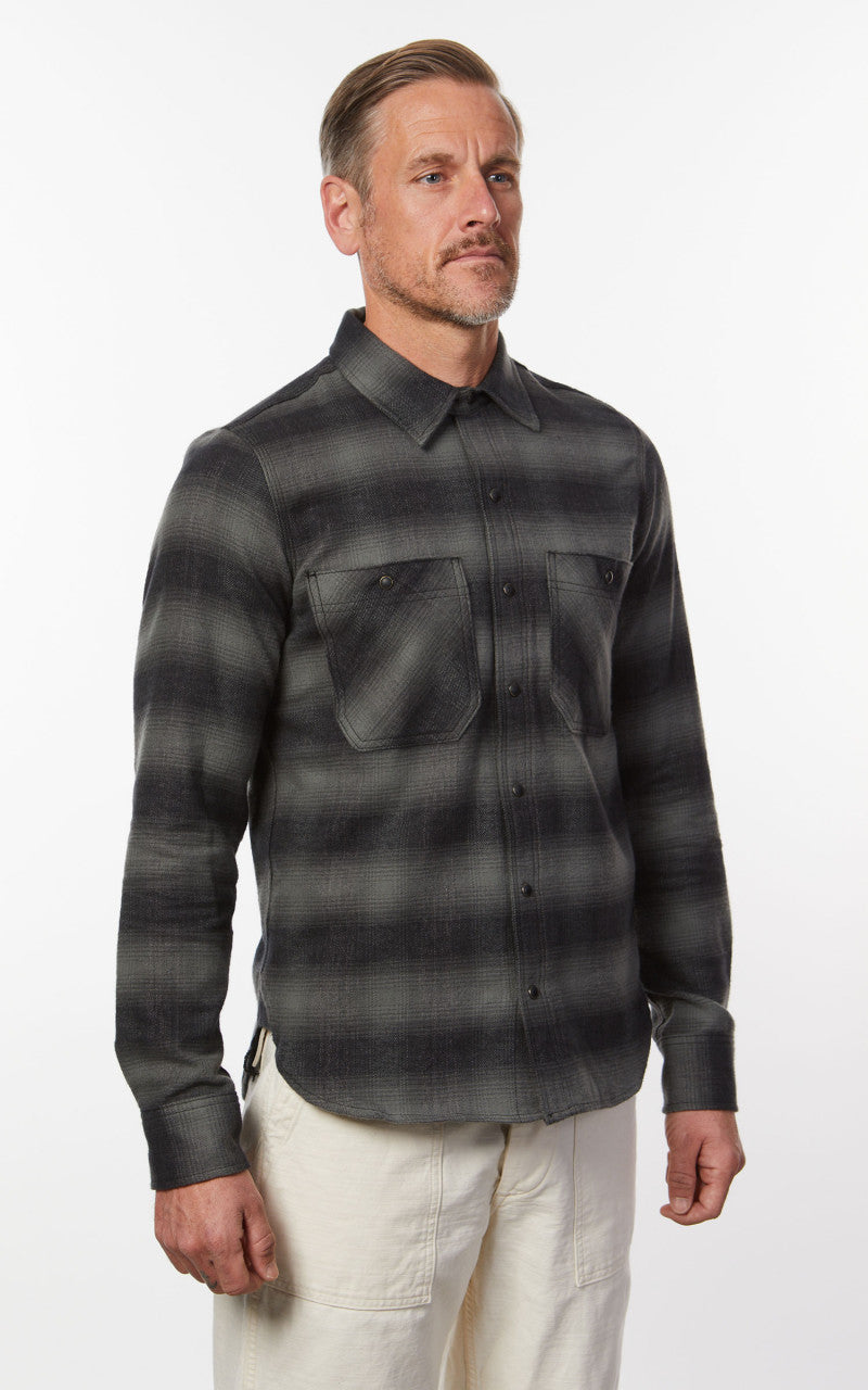 Rogue Territory BM Shirt Grey Brushed Plaid