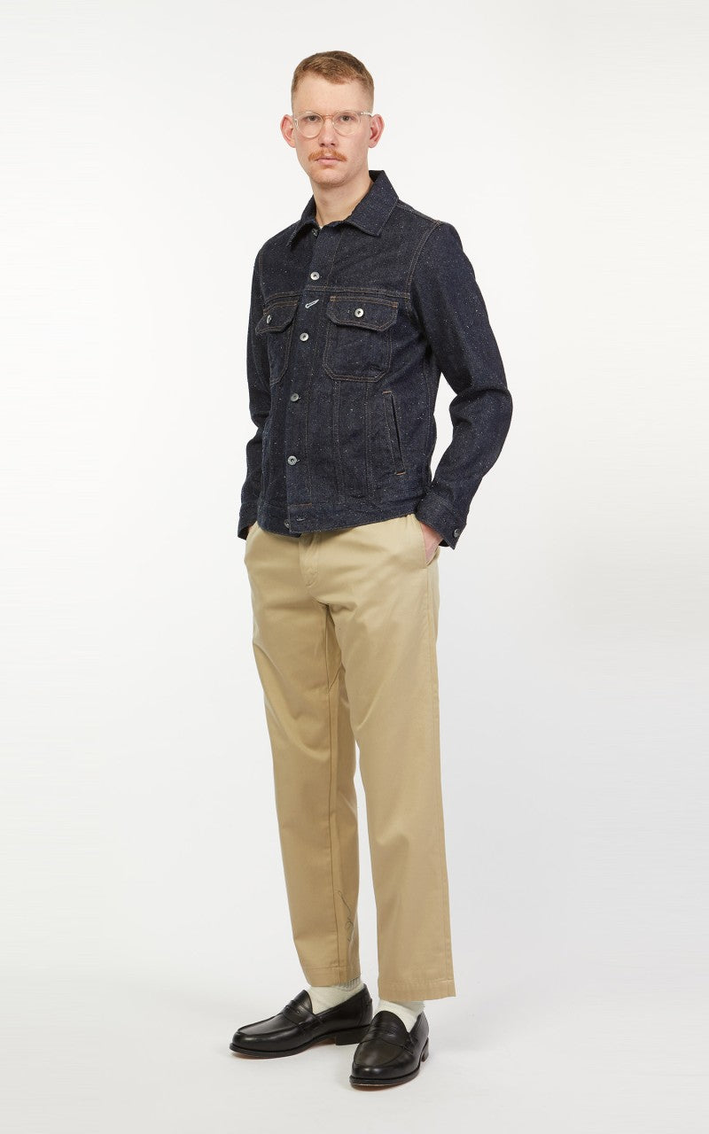 Rogue Territory Cruiser Jacket Rinsed Neppy Denim Blue 14oz