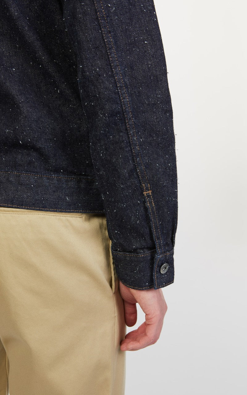 Rogue Territory Cruiser Jacket Rinsed Neppy Denim Blue 14oz