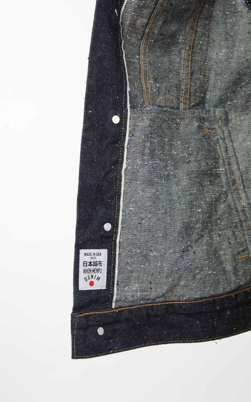 Rogue Territory Cruiser Jacket Rinsed Neppy Denim Blue 14oz