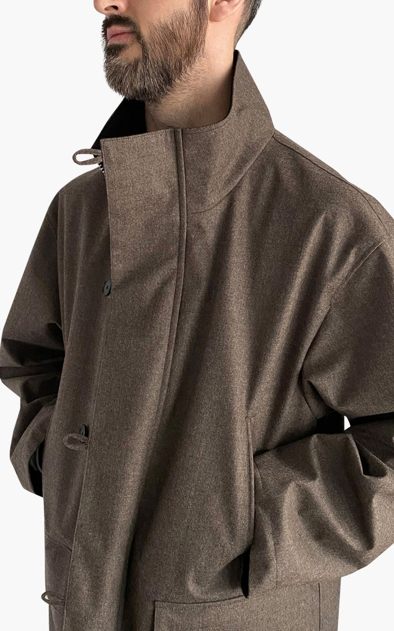 Still By Hand 3-Layer Stand Collar Coat Mocha