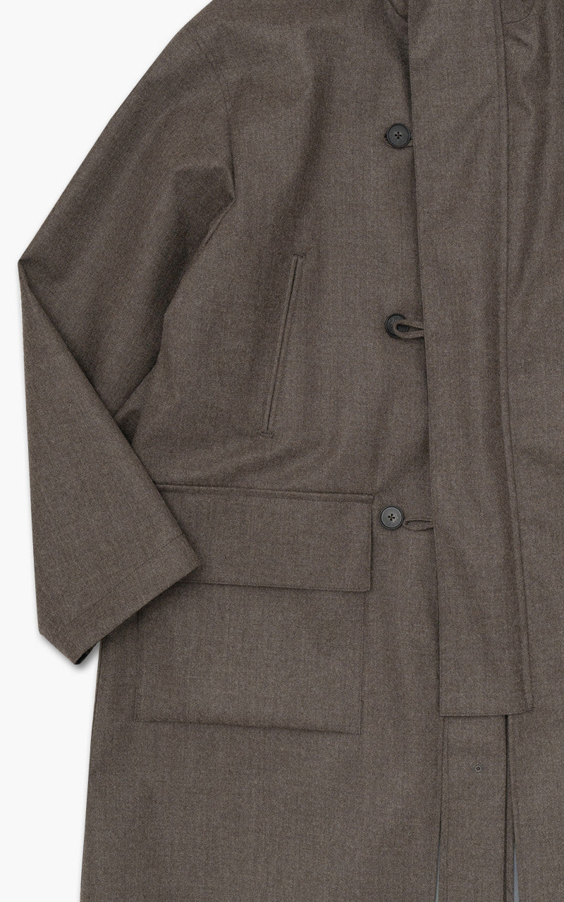 Still By Hand 3-Layer Stand Collar Coat Mocha