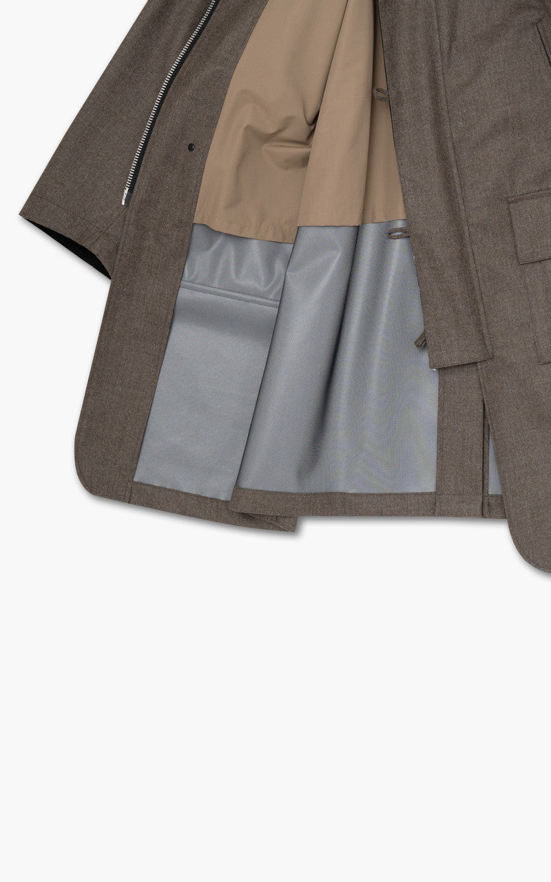 Still By Hand 3-Layer Stand Collar Coat Mocha