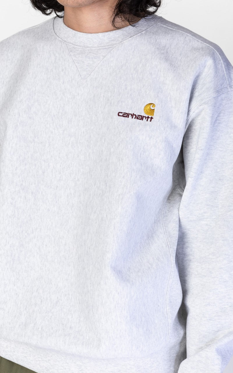 Carhartt WIP American Script Sweatshirt Ash Heather