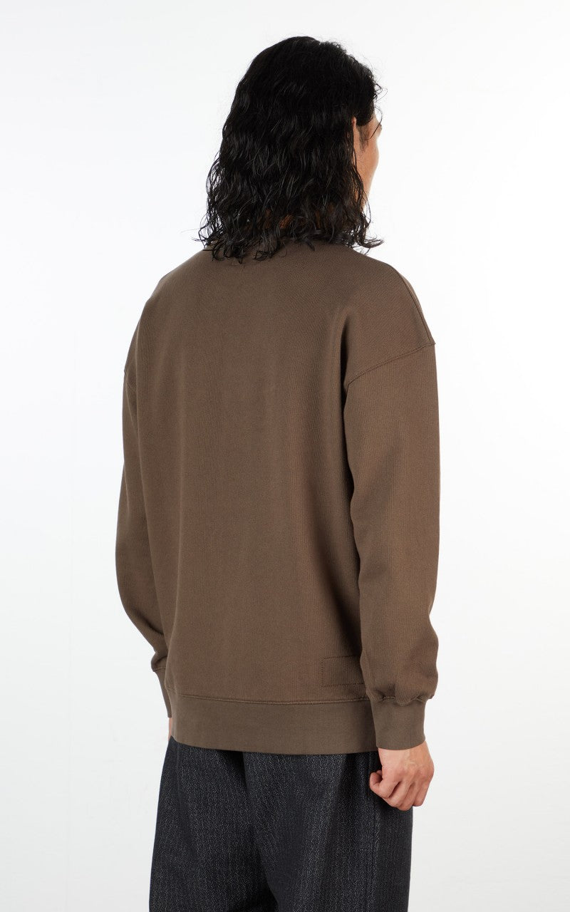 Universal Works Oversized Embroidered Sweatshirt Light Brown