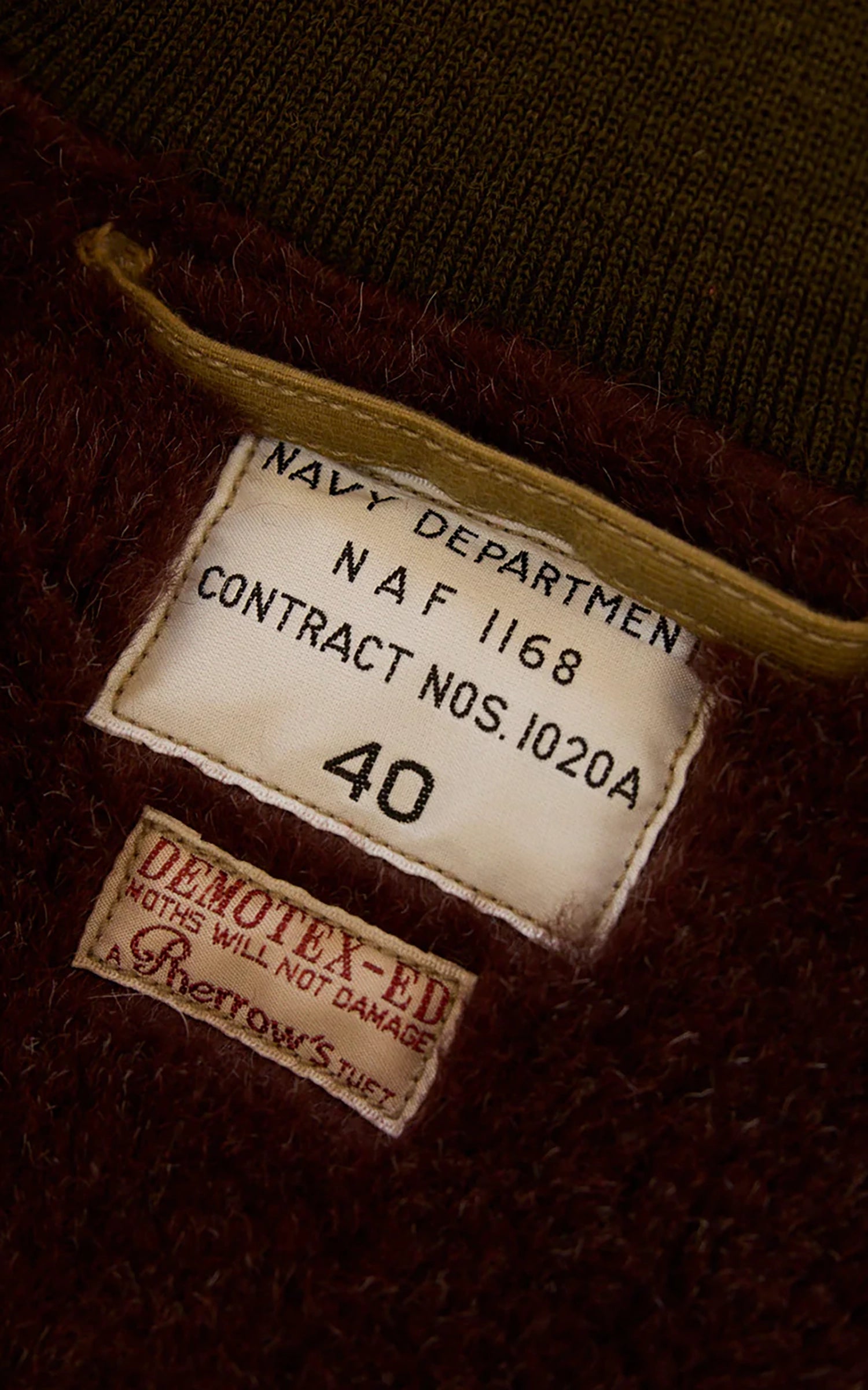 Pherrow's 25W-P1168DJD Deck Jacket Alpaca Faded Navy