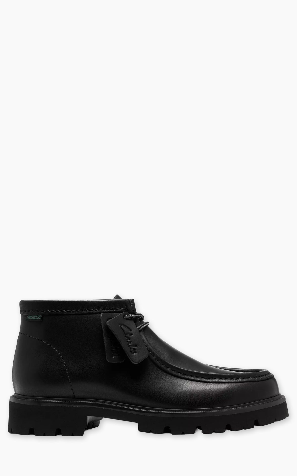 Clarks Cleyhill Top Black Leather