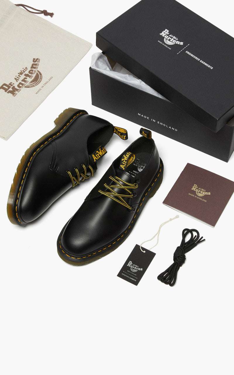 Dr. Martens x Engineered Garments 1461 Leather Lace Up Shoes Black Smooth