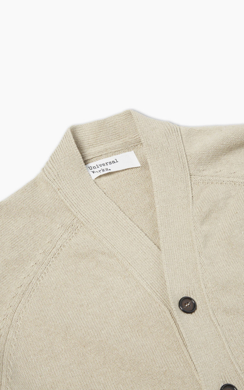 Universal Works David Cardigan Eco Cotton Dark Sand