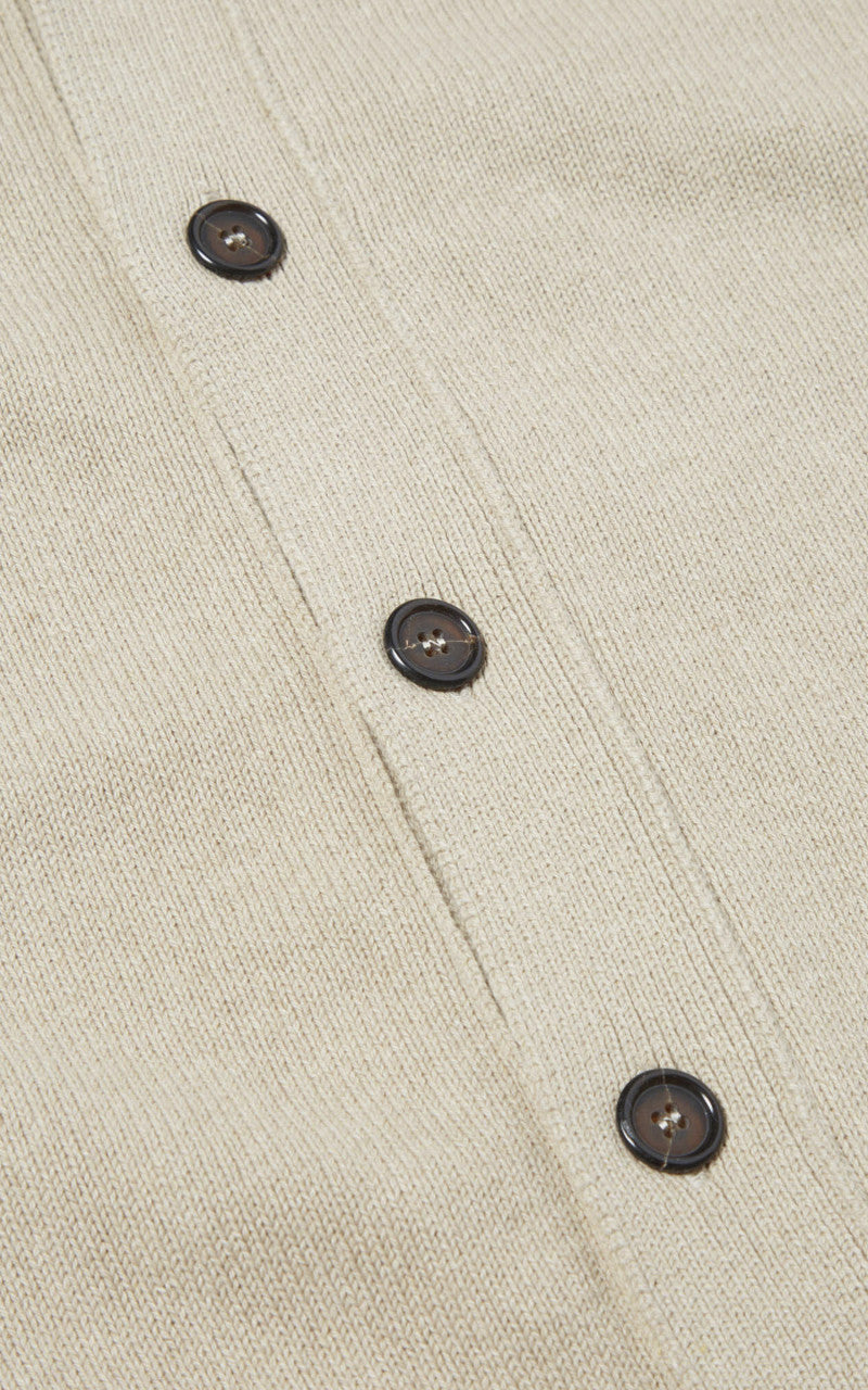 Universal Works David Cardigan Eco Cotton Dark Sand