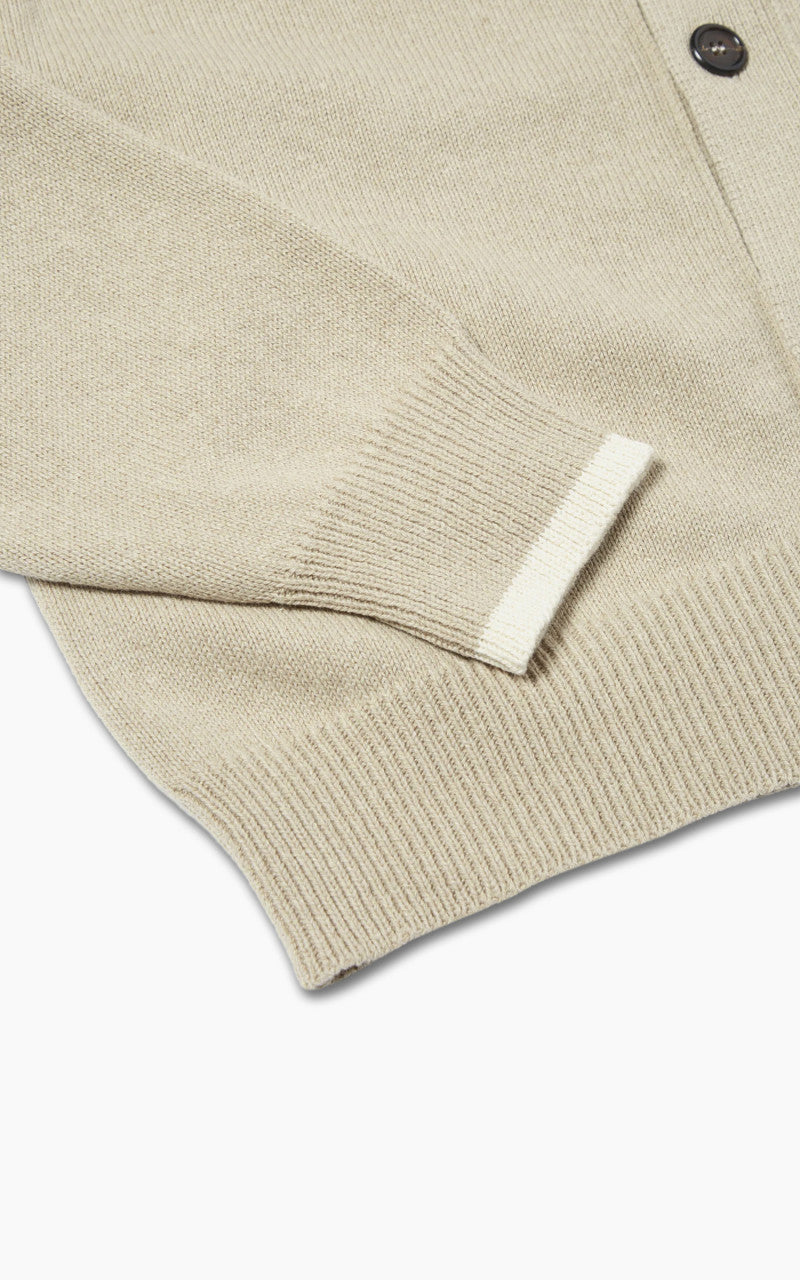 Universal Works David Cardigan Eco Cotton Dark Sand