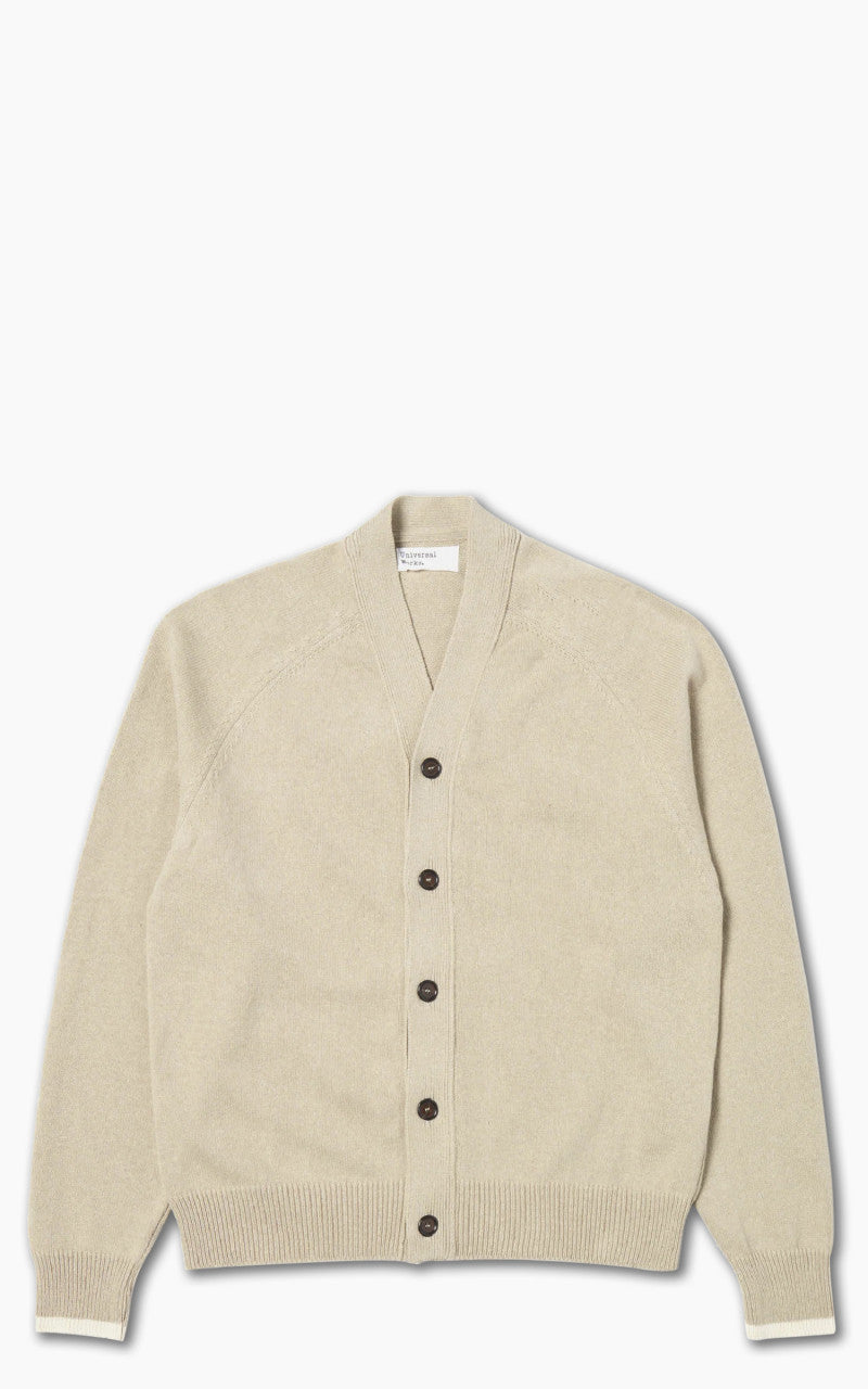Universal Works David Cardigan Eco Cotton Dark Sand