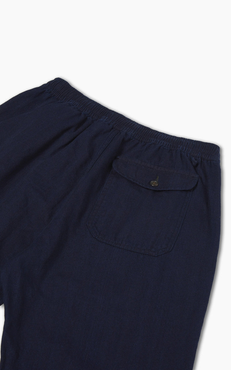 Universal Works Track Trouser Herringbone Denim Indigo