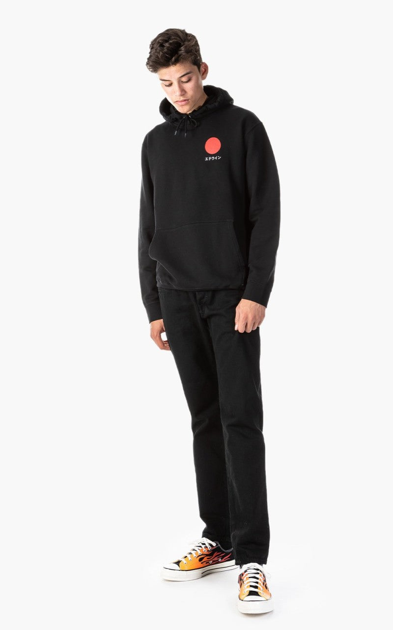 Edwin Japanese Sun Hoodie Sweat Heavy Black