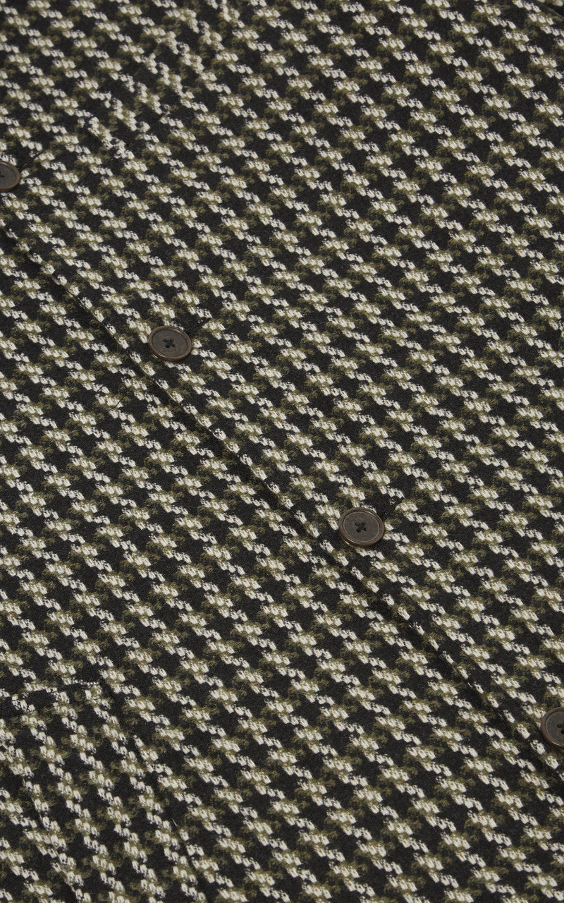 Universal Works Long Swing Overcoat Cortina Tweed Olive