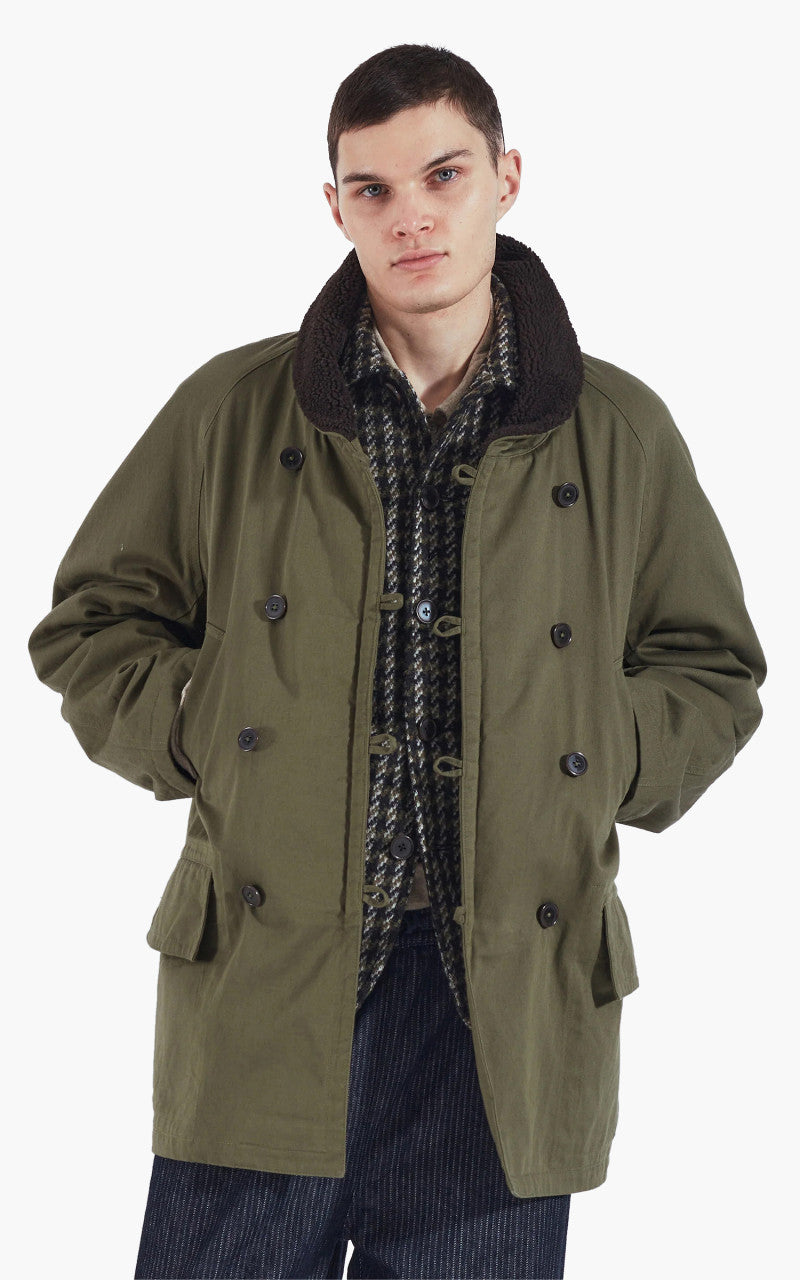 Universal Works Reversible Mackinaw Jacket Light Olive