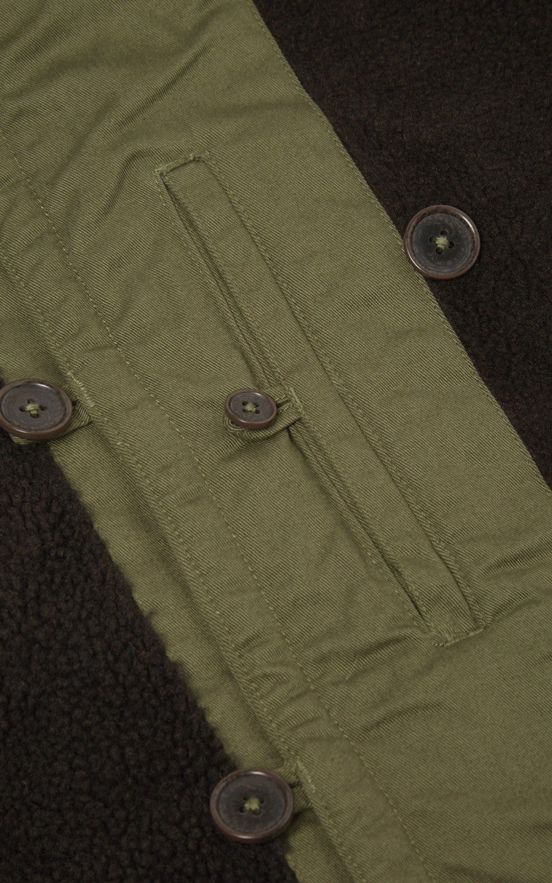 Universal Works Reversible Mackinaw Jacket Light Olive