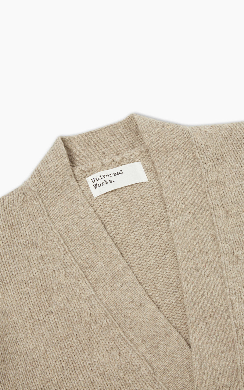 Universal Works Langdale Cardigan Eco Wool Oatmeal