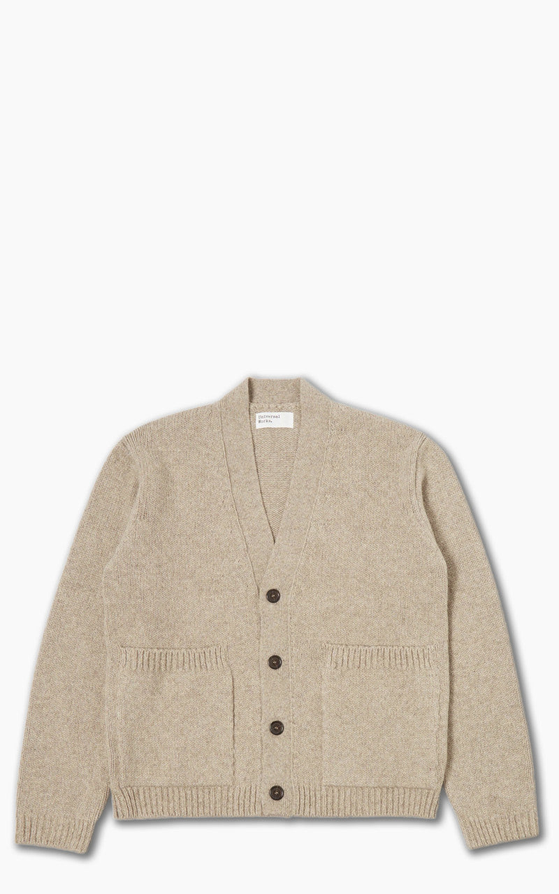 Universal Works Langdale Cardigan Eco Wool Oatmeal