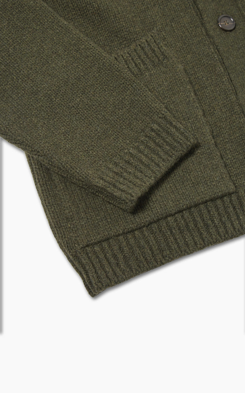 Universal Works Langdale Cardigan Eco Wool Olive