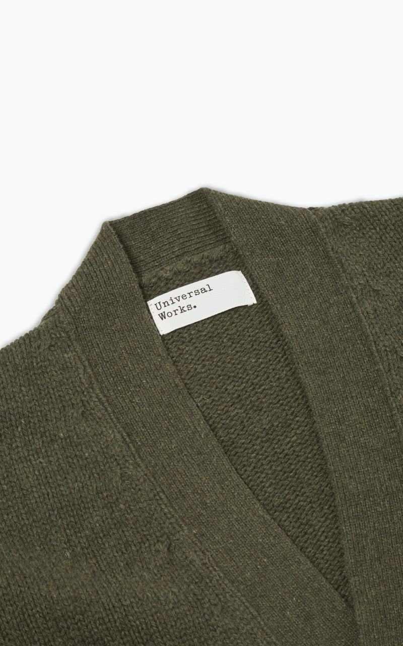 Universal Works Langdale Cardigan Eco Wool Olive