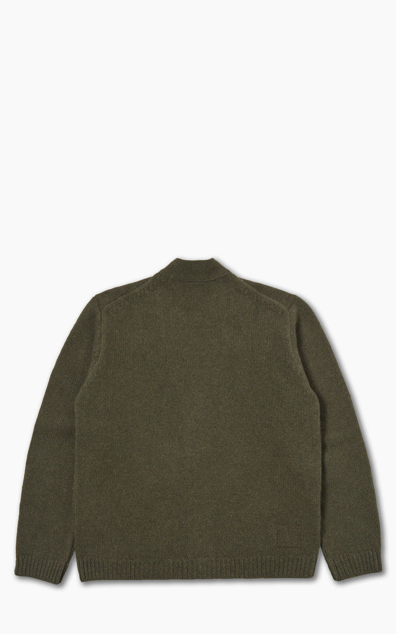 Universal Works Langdale Cardigan Eco Wool Olive