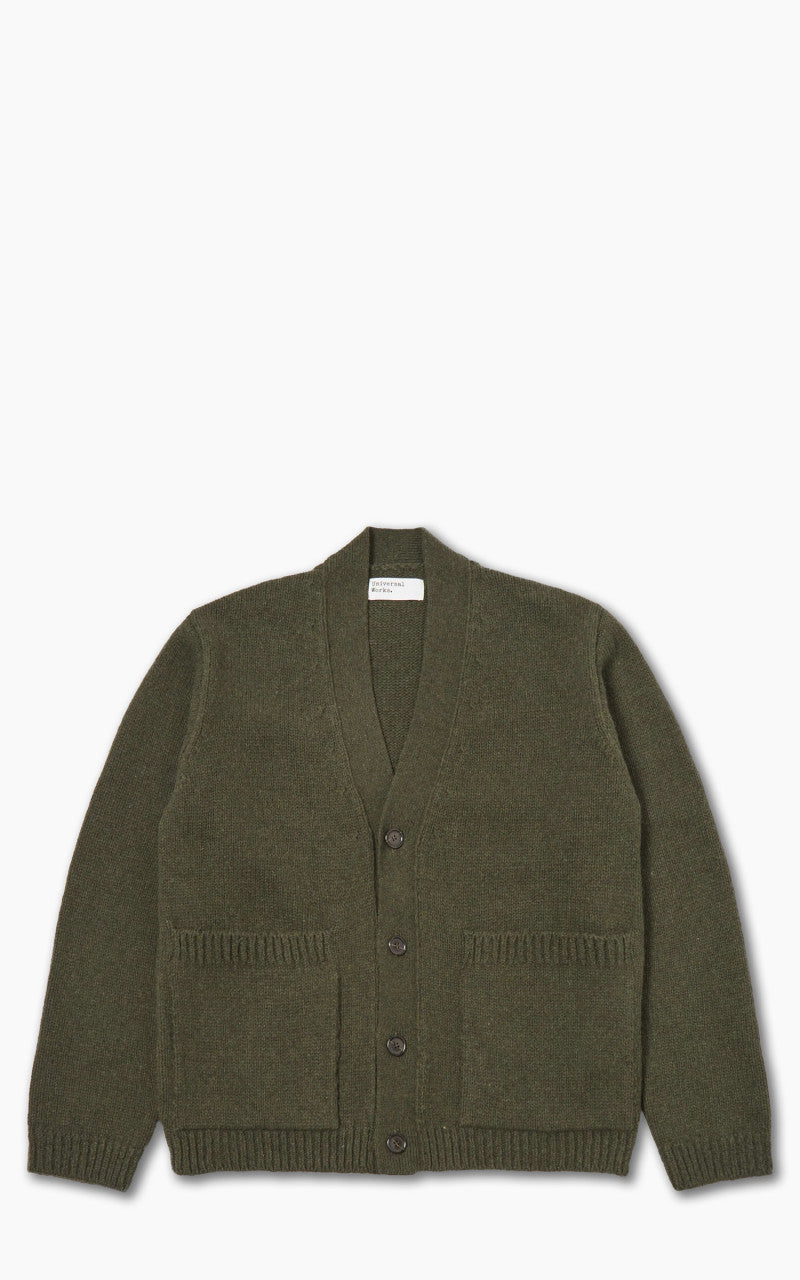 Universal Works Langdale Cardigan Eco Wool Olive