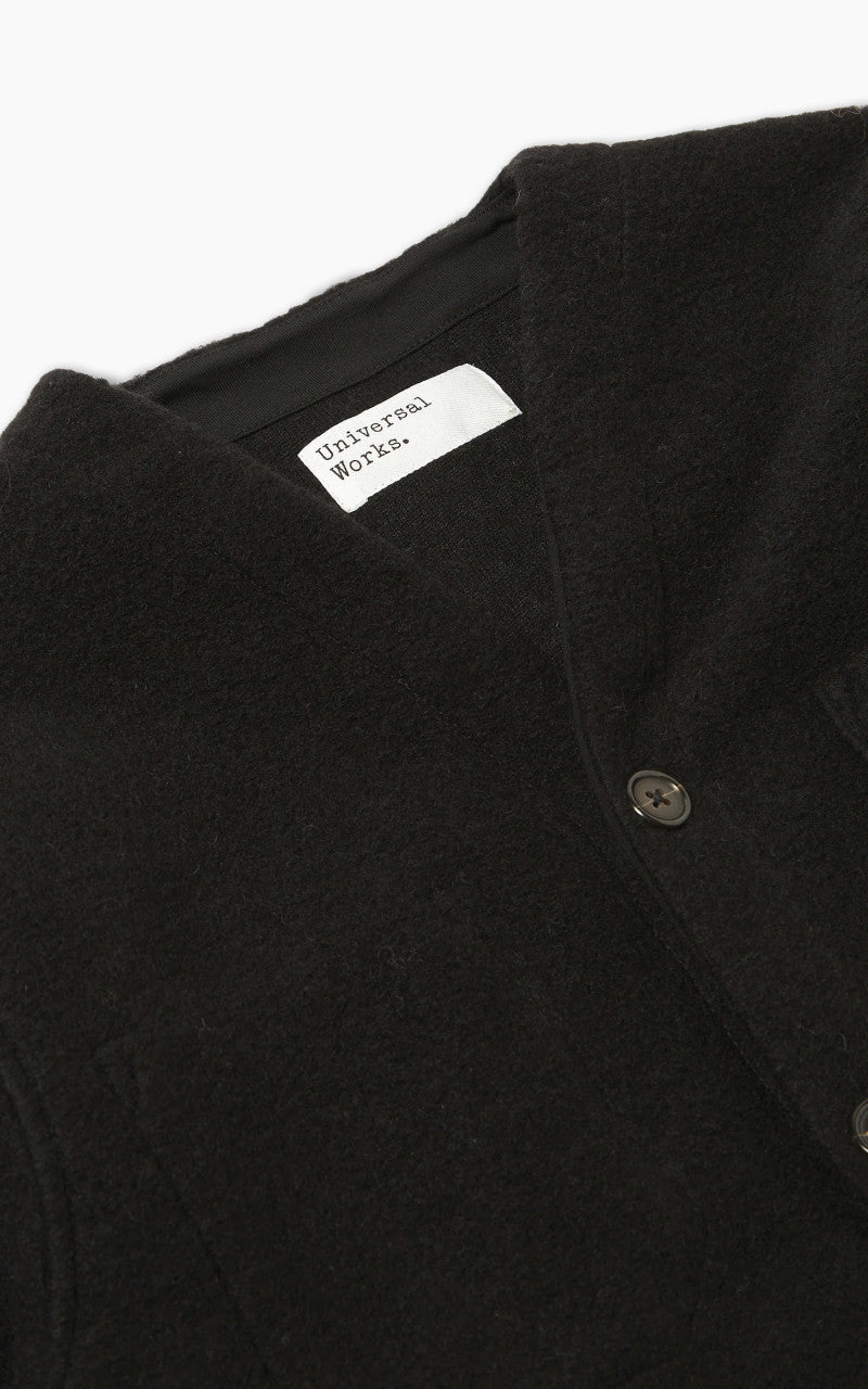 Universal Works Cardigan Wool Fleece Black