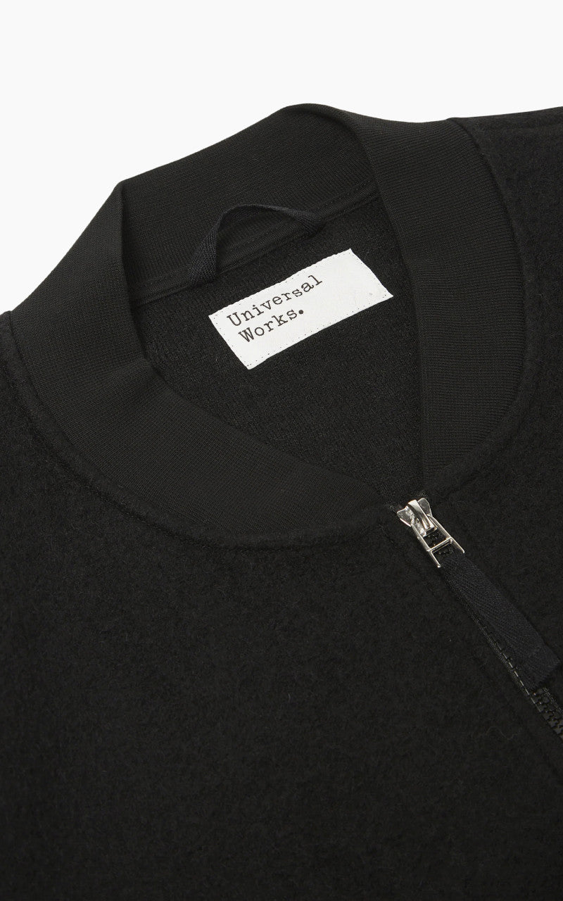 Universal Works Zip Bomber Wool Fleece Black