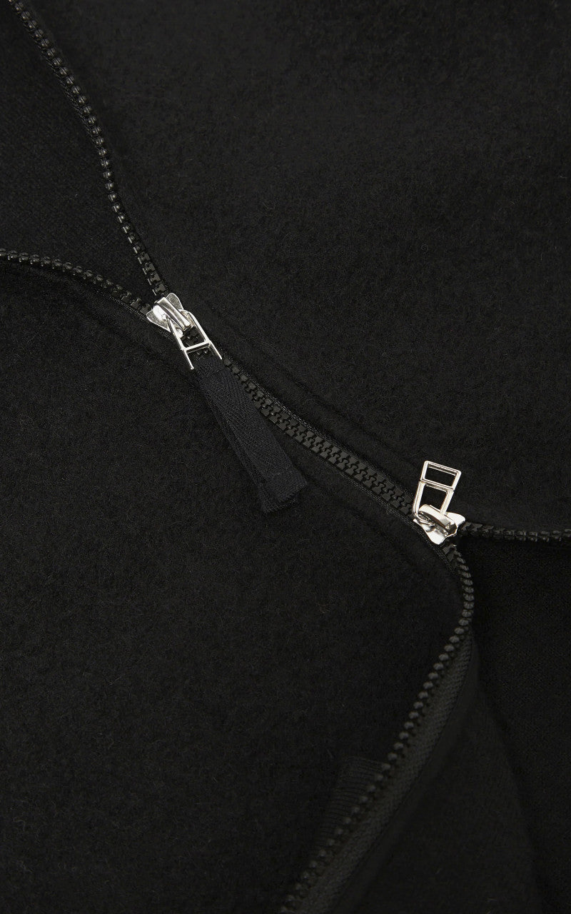 Universal Works Zip Bomber Wool Fleece Black