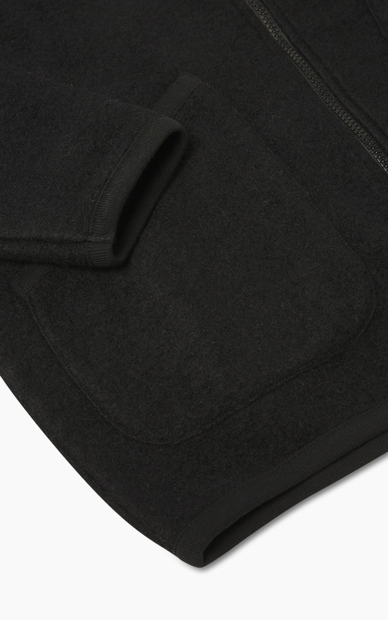 Universal Works Zip Bomber Wool Fleece Black