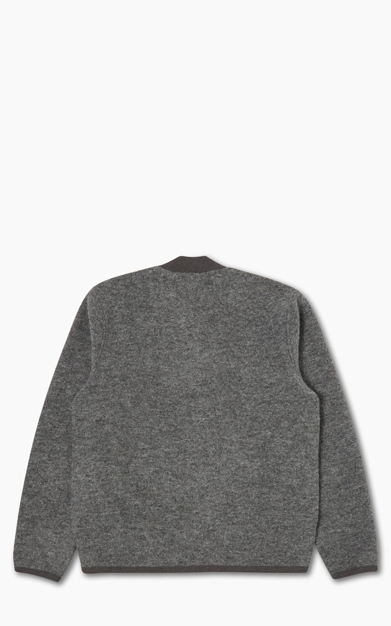 Universal Works Zip Bomber Wool Fleece Grey Marl