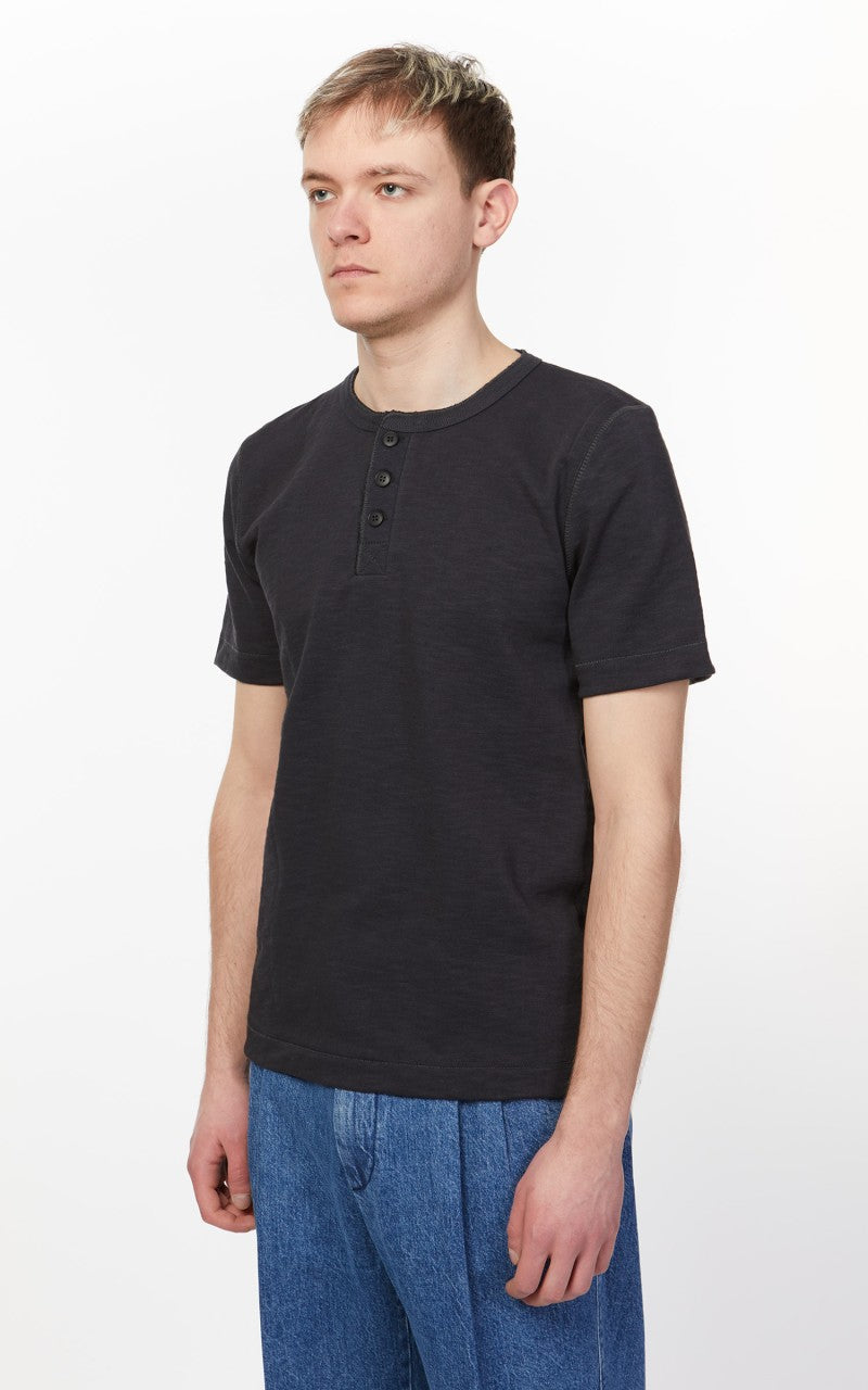 Merz b. Schwanen 2S04SL Heavyweight Henley Charcoal