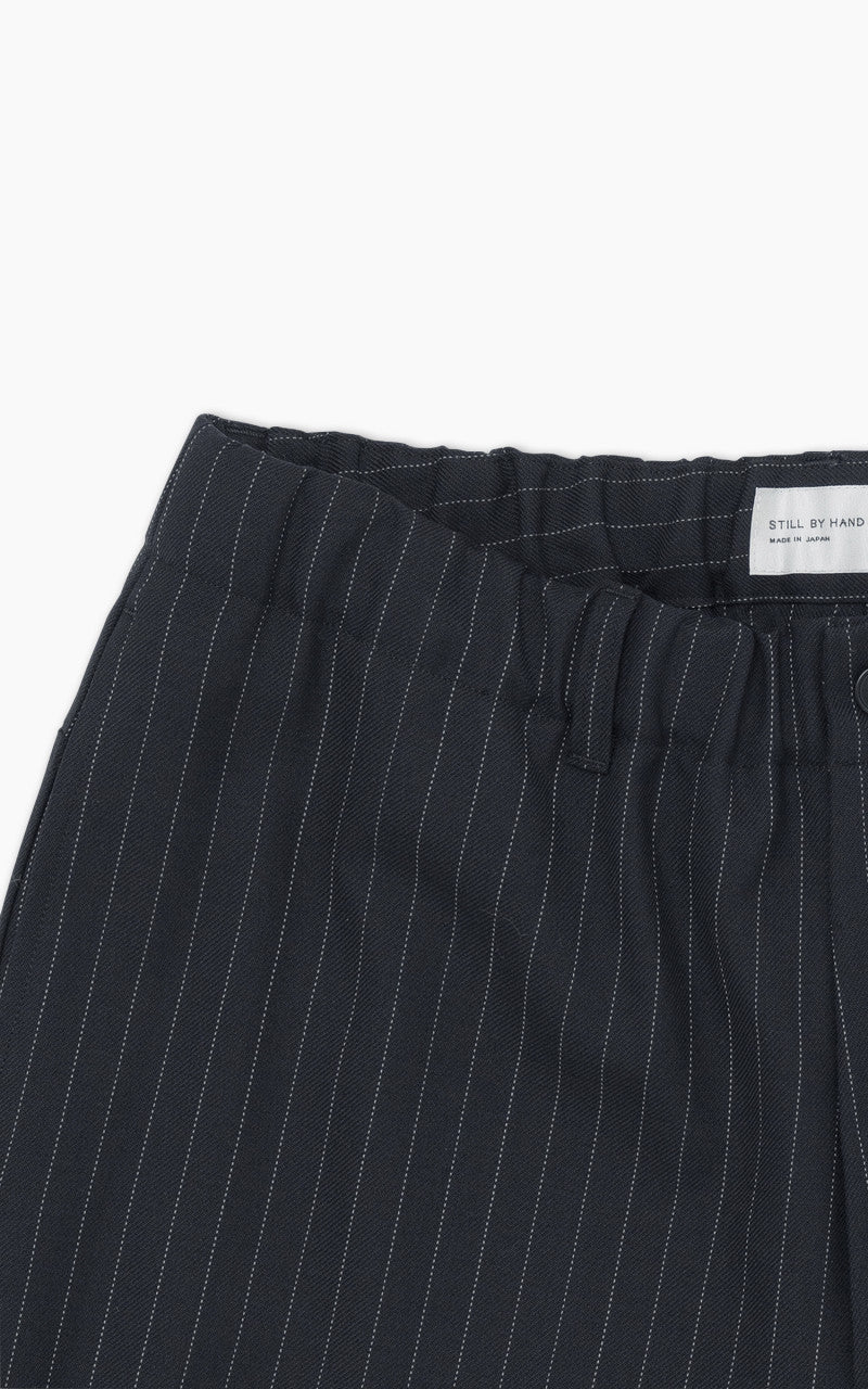 Still By Hand T/W Easy Pant Navy Stripe