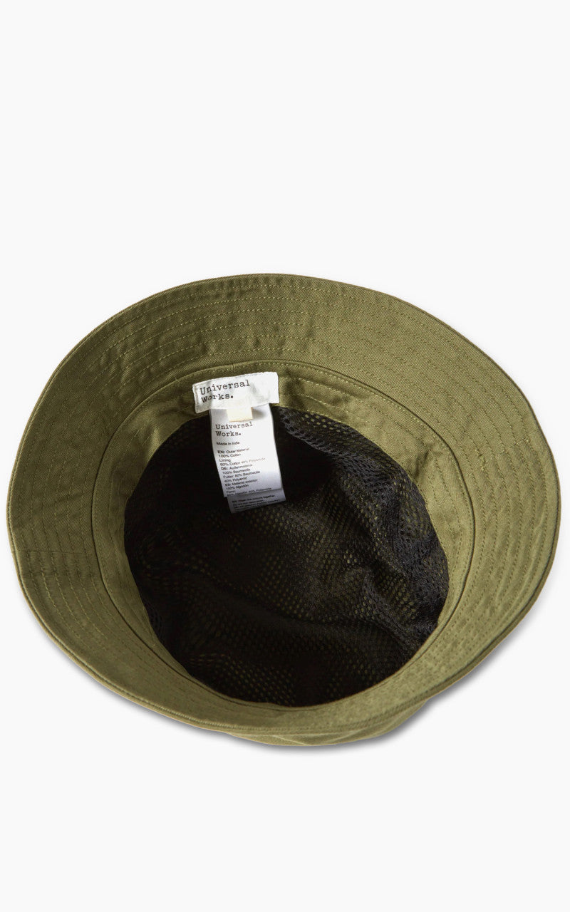 Universal Works Beach Hat Twill Light Olive