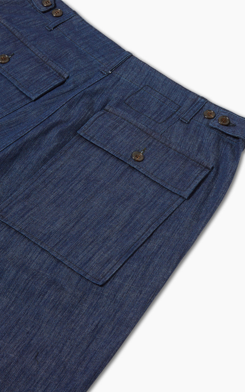 Universal Works Fatigue Short Atlantic Denim Indigo