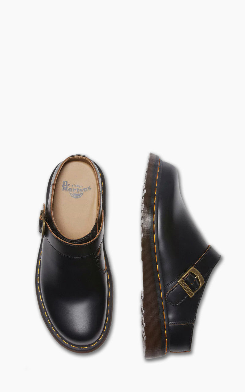 Dr. Martens Isham Buckle Mule Vintage Smooth Black