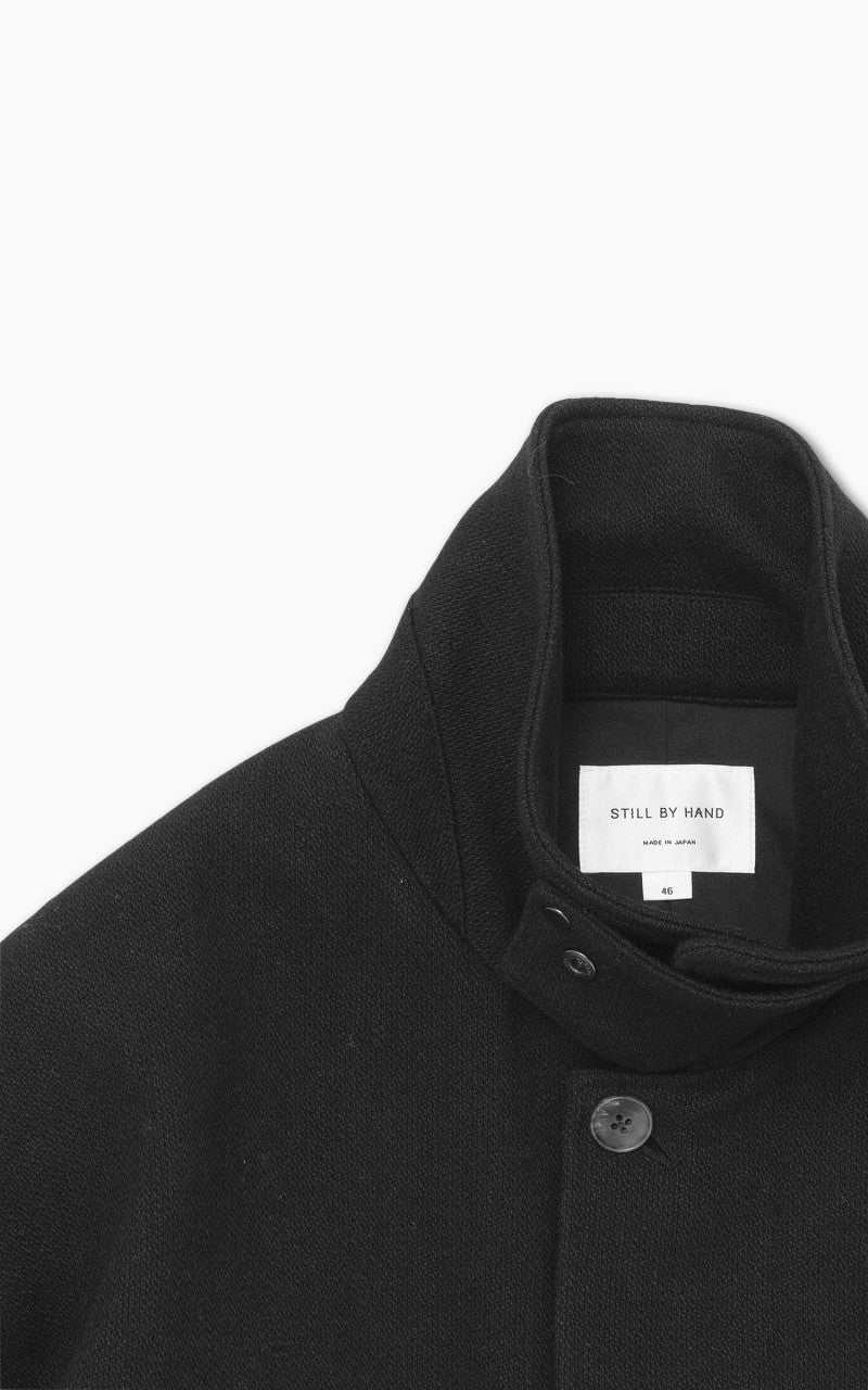 Still By Hand Tweed Fishtail Coat Black