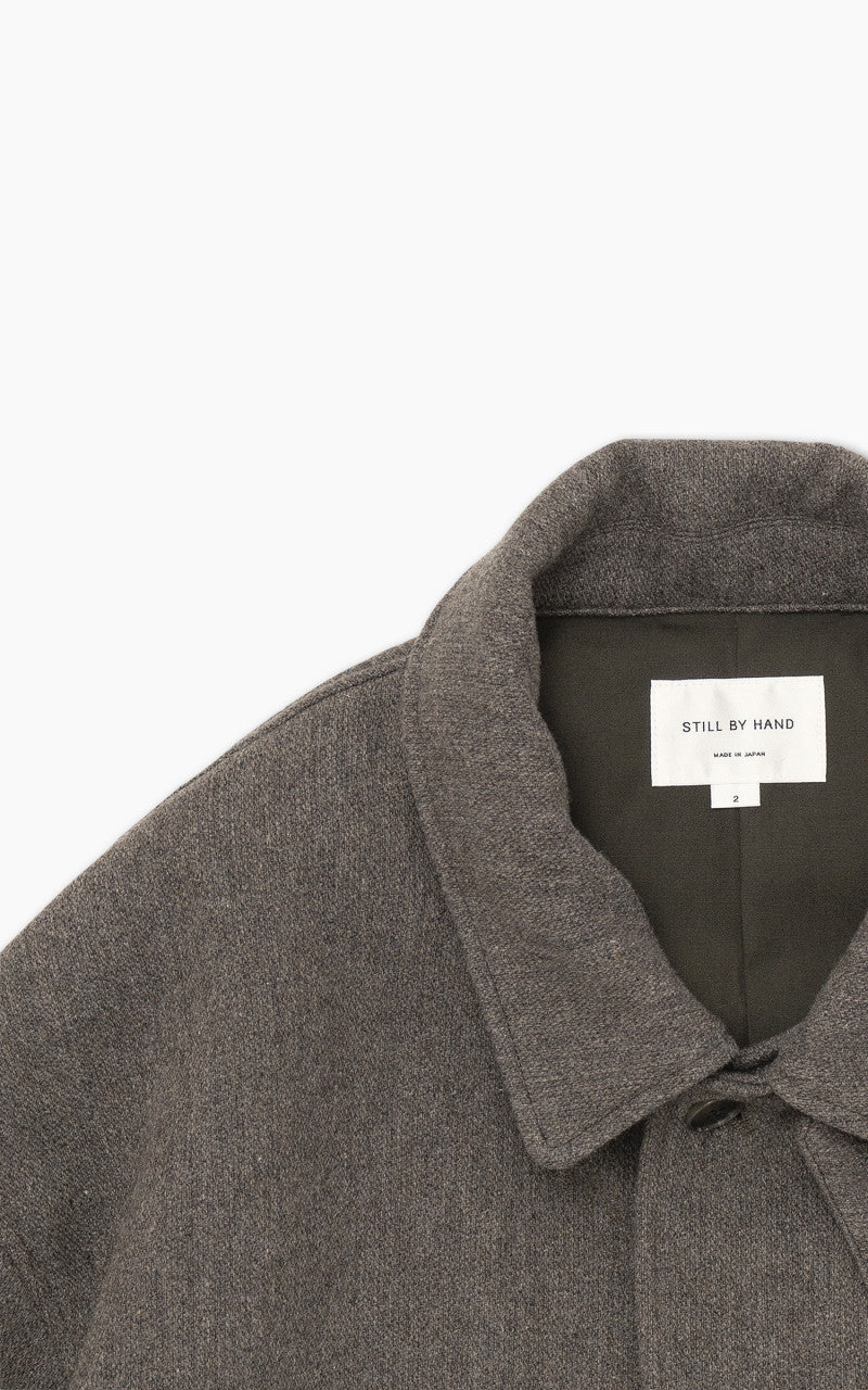 Still By Hand Tweed Fishtail Coat Greige