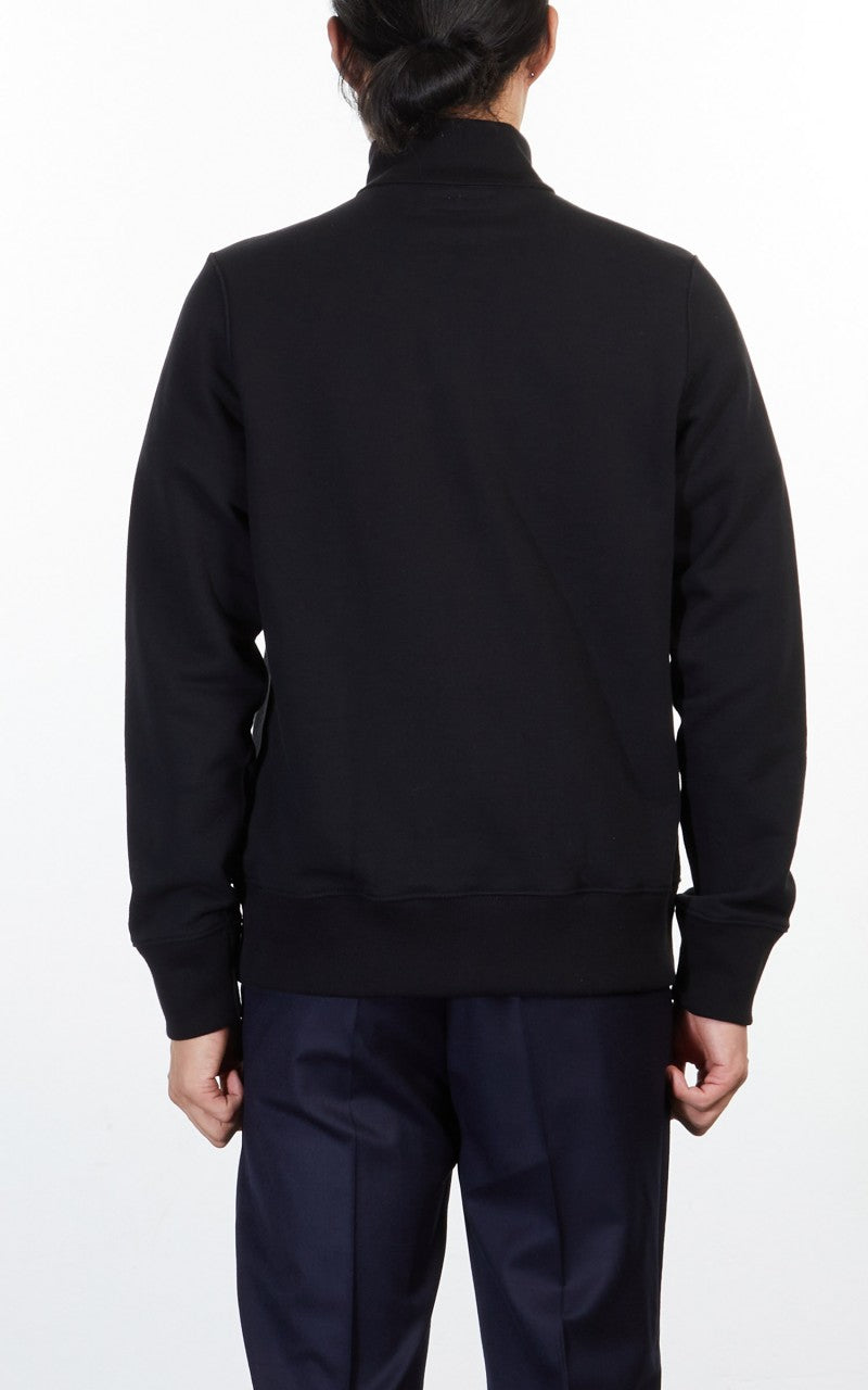 Merz b. Schwanen 343Z Sweatshirt Half Zip Mock Neck Black