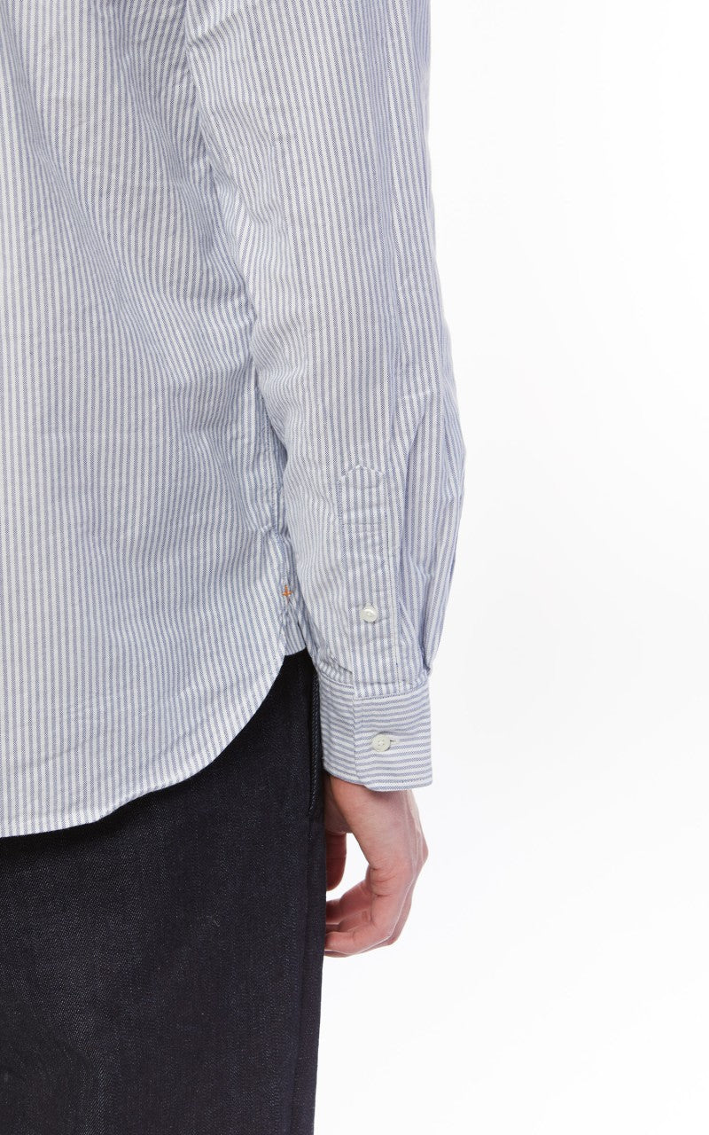 Beams Plus B.D. Oxford Shirt Candy Stripe Blue