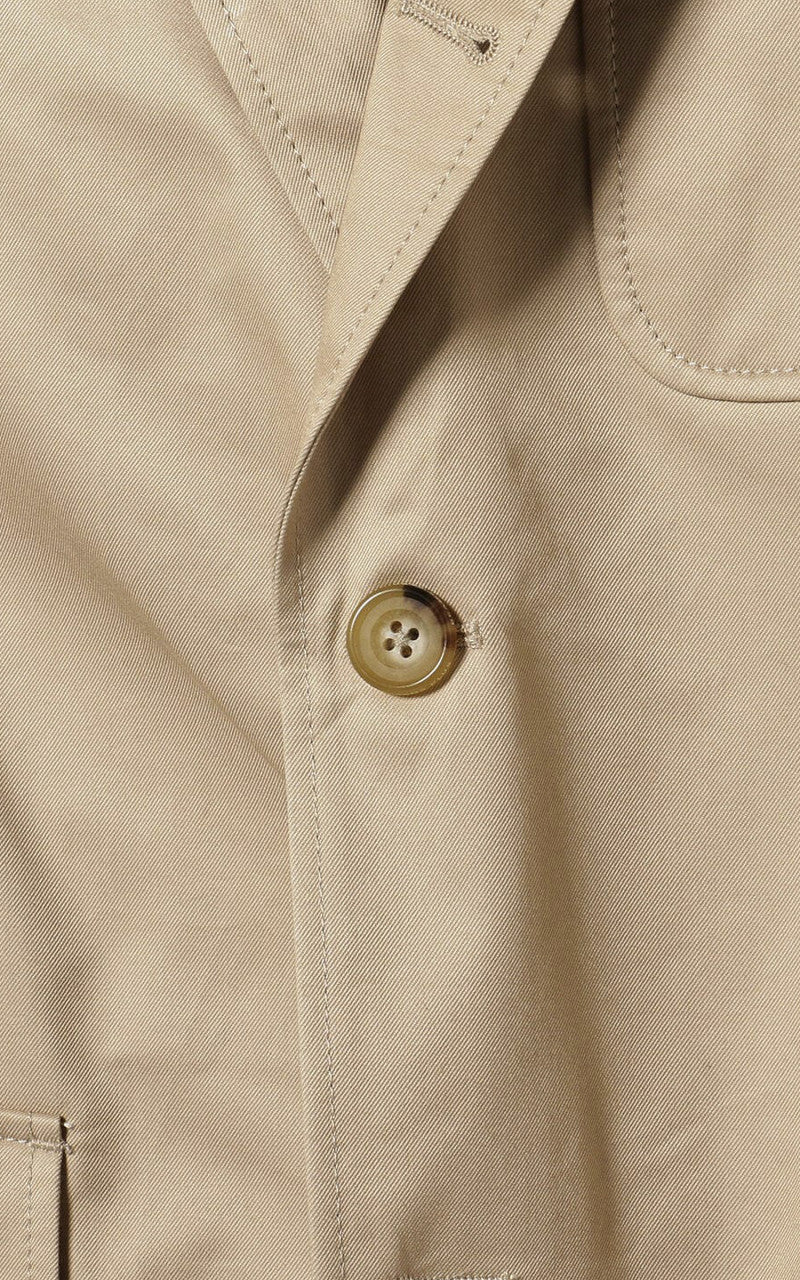Beams Plus Cotton Twill 3-Button Jacket Beige