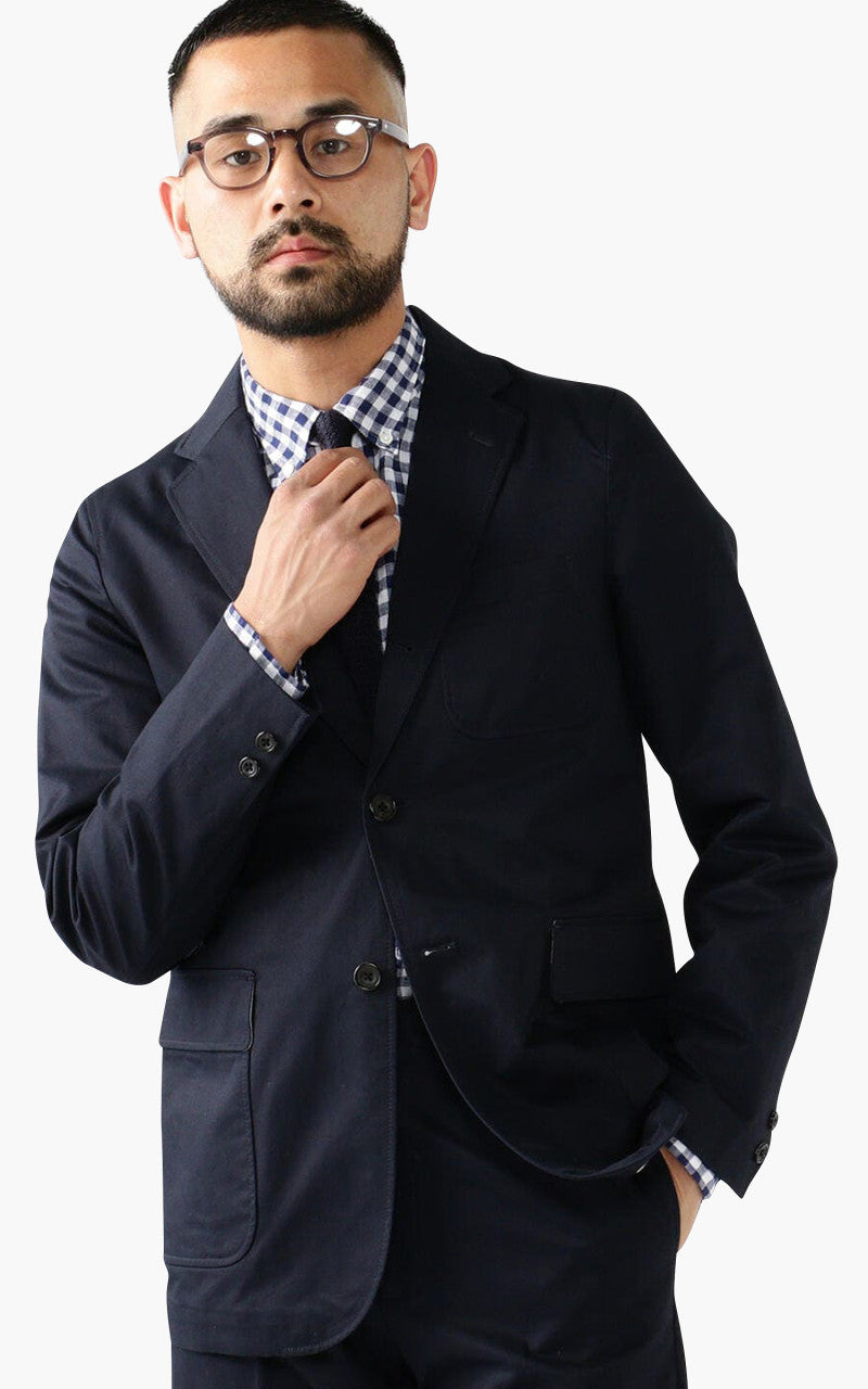 Beams Plus Cotton Twill 3-Button Jacket Navy