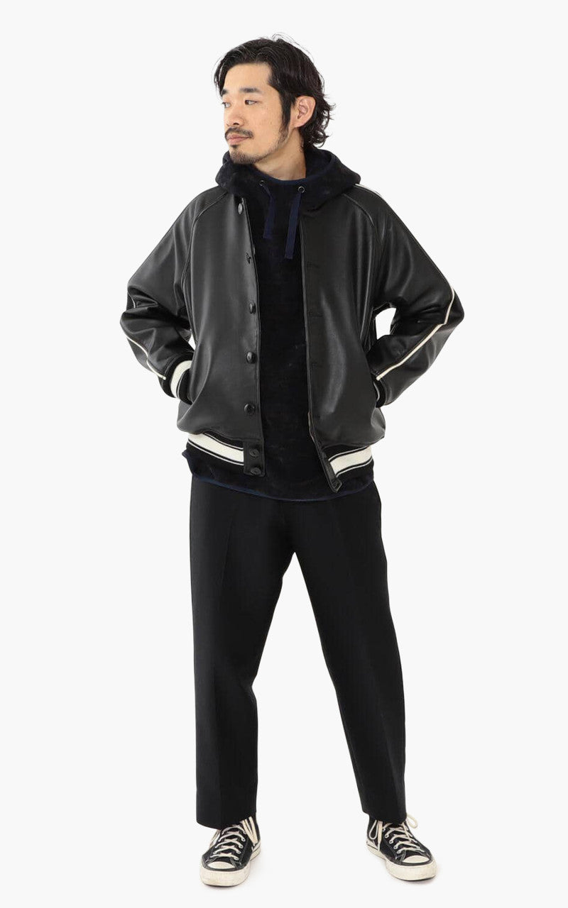 Beams Plus Leather Sports Blouson Black